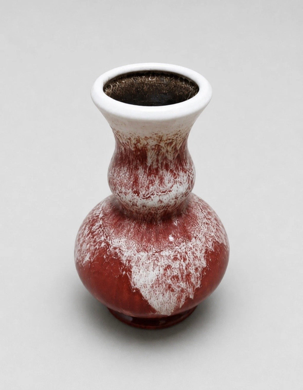 Vintage German Ceramic Vase 693/20 Fat Lava Art Déco Rouge — Vase Céramique Allemand