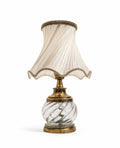 Lampe de table vintage en verre torsadé et laiton – Esprit Belle Époque