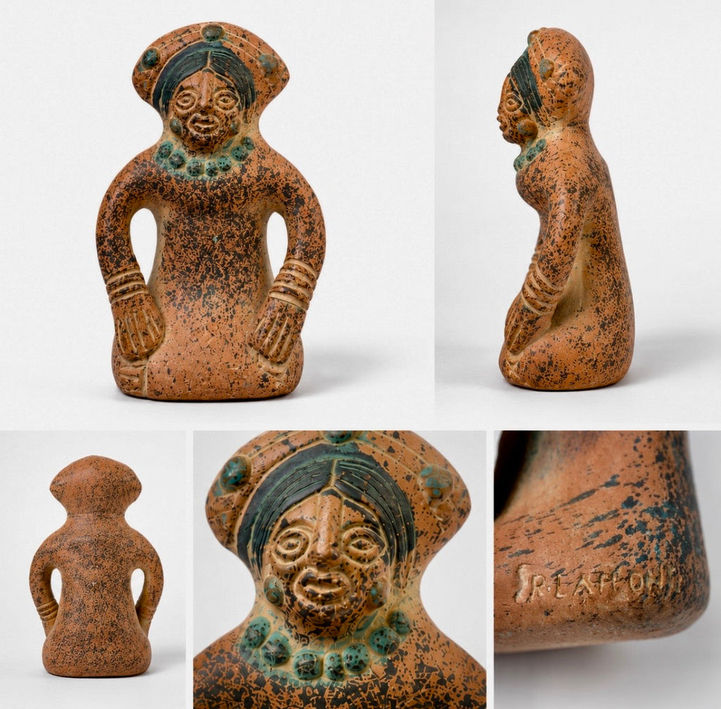 Statuette vintage signée R. Laffont – Terre cuite patinée