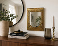 Miroir mural vintage en laiton repoussé – Années 60/70