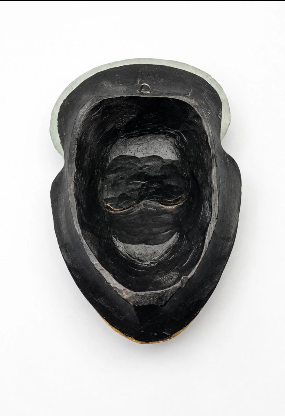 Masque africain vintage — Bois sculpté & peint à la main, 25 × 15 cm