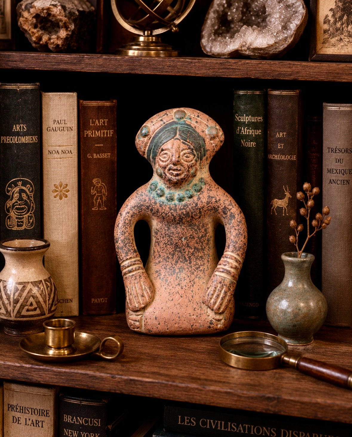 Statuette vintage signée R. Laffont – Terre cuite patinée