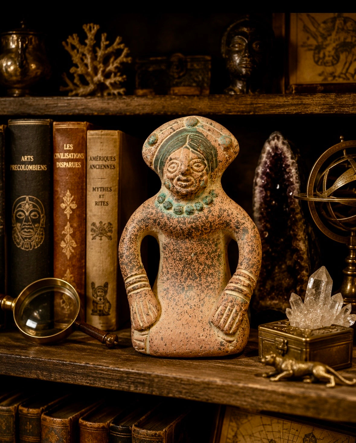 Statuette vintage signée R. Laffont – Terre cuite patinée