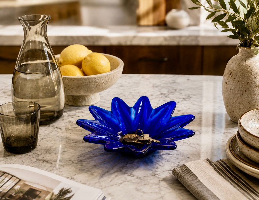 Coupelle en Verre Bleu Cobalt Vintage – Années 60-70 | Maison Khoukhi