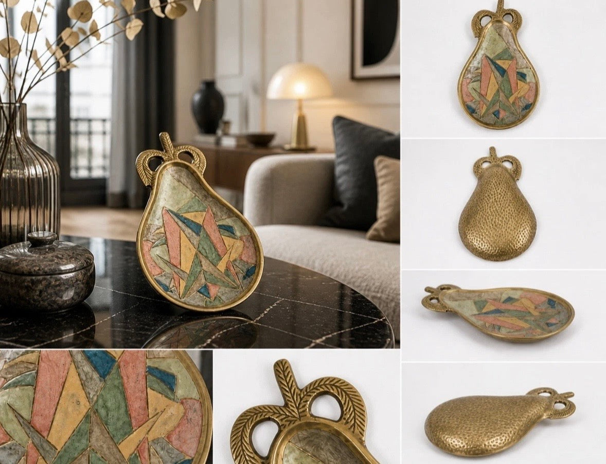 Vide-Poche Poire Laiton Art Déco — NK Curated Finds