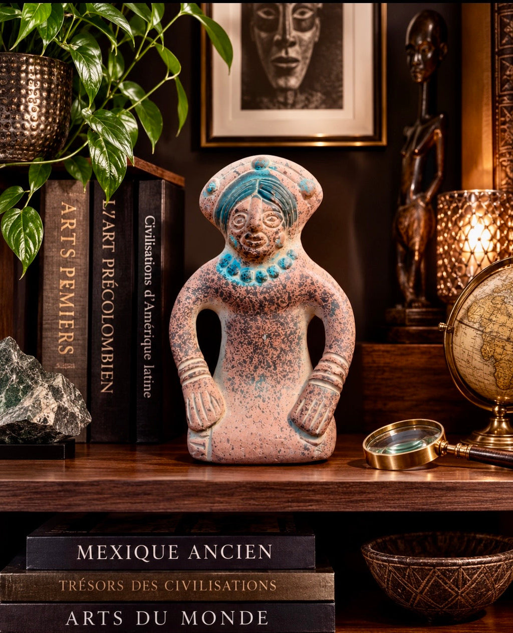 Statuette vintage signée R. Laffont – Terre cuite patinée