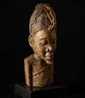 Buste Africain Vintage en Bois Sculpté à la Main – Sculpture Artisanale