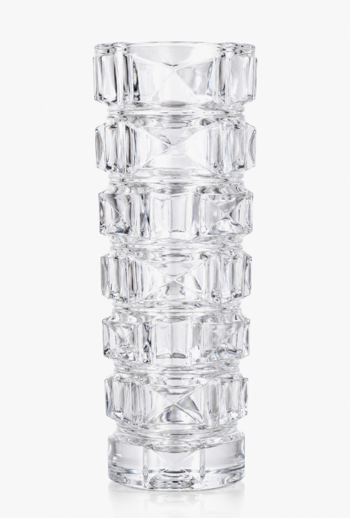 Vase vintage en cristal taillé – 22 cm