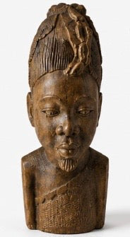 Buste Africain Vintage en Bois Sculpté à la Main – Sculpture Artisanale