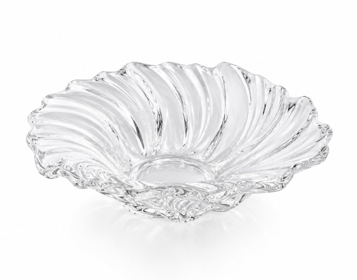 Coupelle vintage Mikasa en cristal – Modèle Swirl Wave