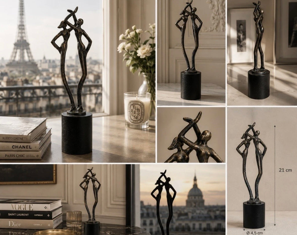 Dominique Péri – « Les Danseurs » — Sculpture moderniste en étain, édition limitée
