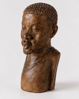 Buste Africain Vintage en Bois Sculpté – Sculpture Artisanale de Caractère