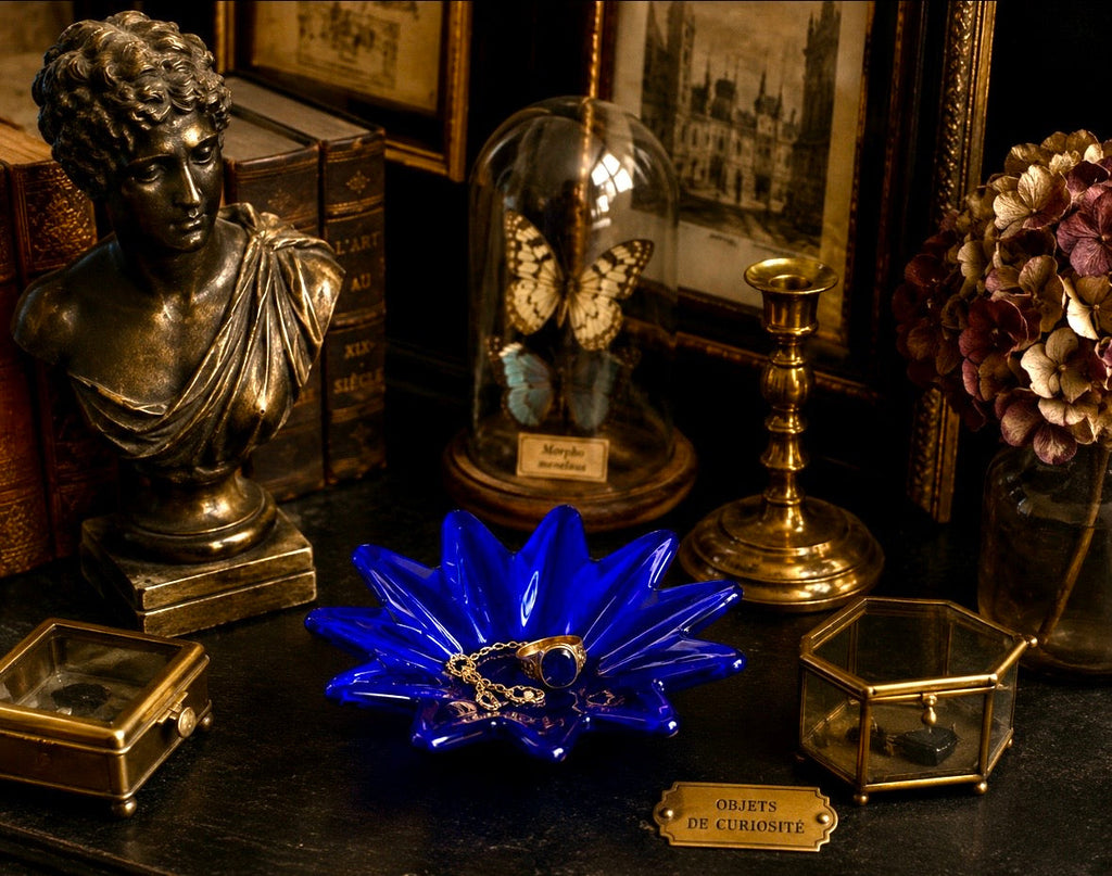 Coupelle en Verre Bleu Cobalt Vintage – Années 60-70 | Maison Khoukhi