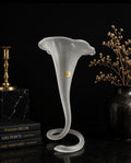 Vase soliflore sculptural en verre givré – Style italien