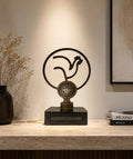 Coq Stylisé en Bronze sur Socle Marbre | Bronze Rooster Sculpture