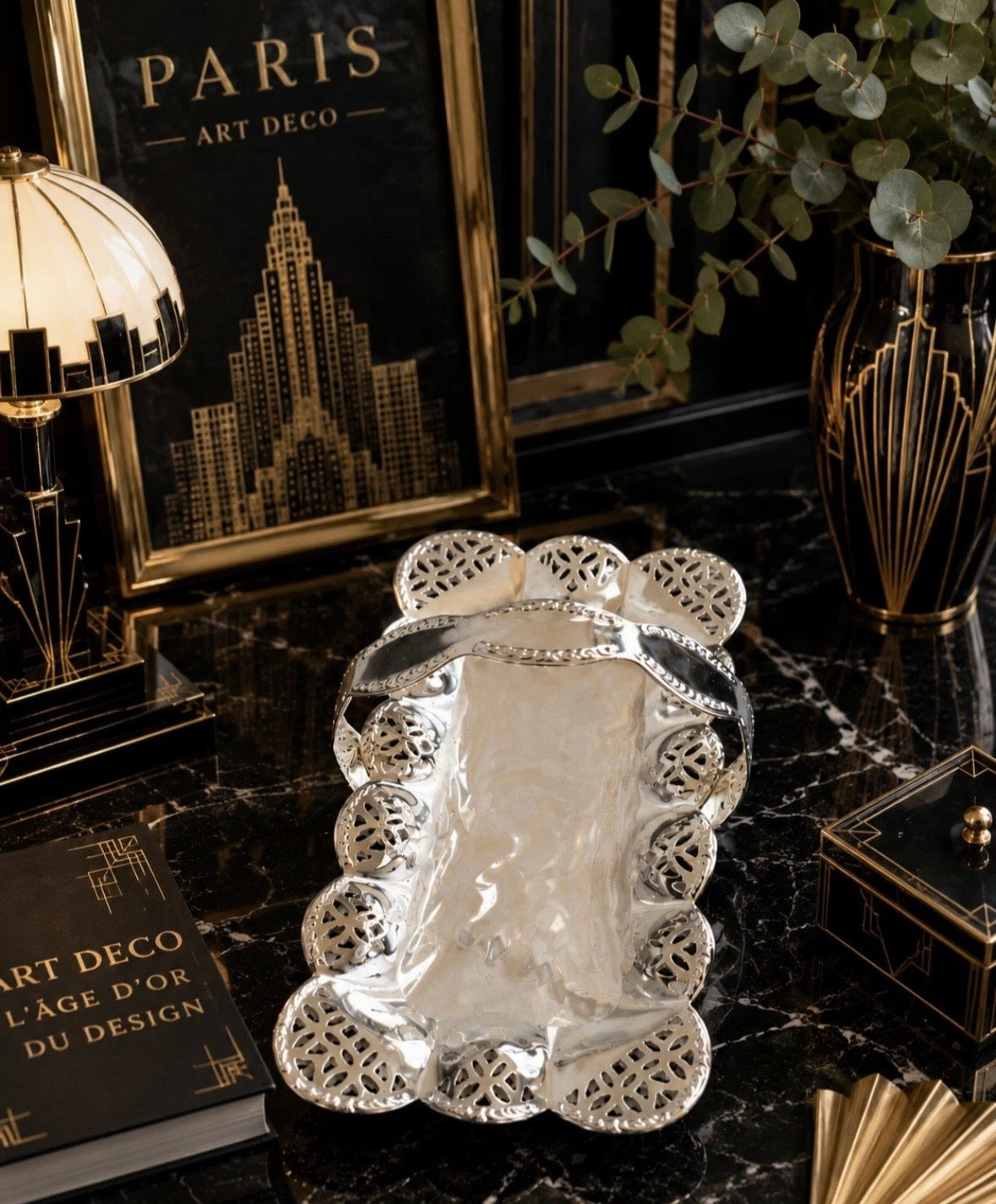 Panier Bonbon Argenté Vintage – Vintage Silver Candy Basket