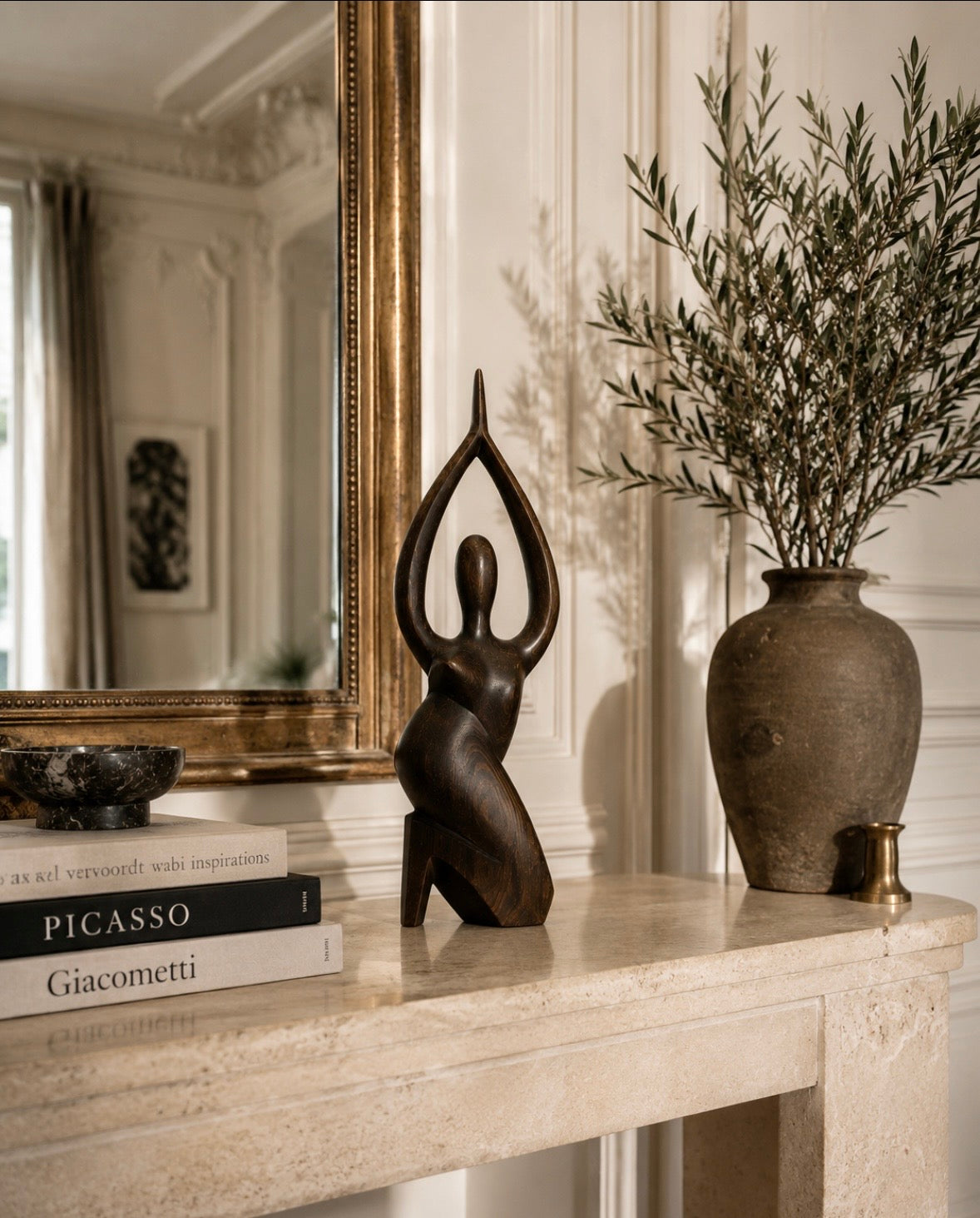 Sculpture Femme en Bois – Art Tribal Contemporain | Wooden Female Sculpture