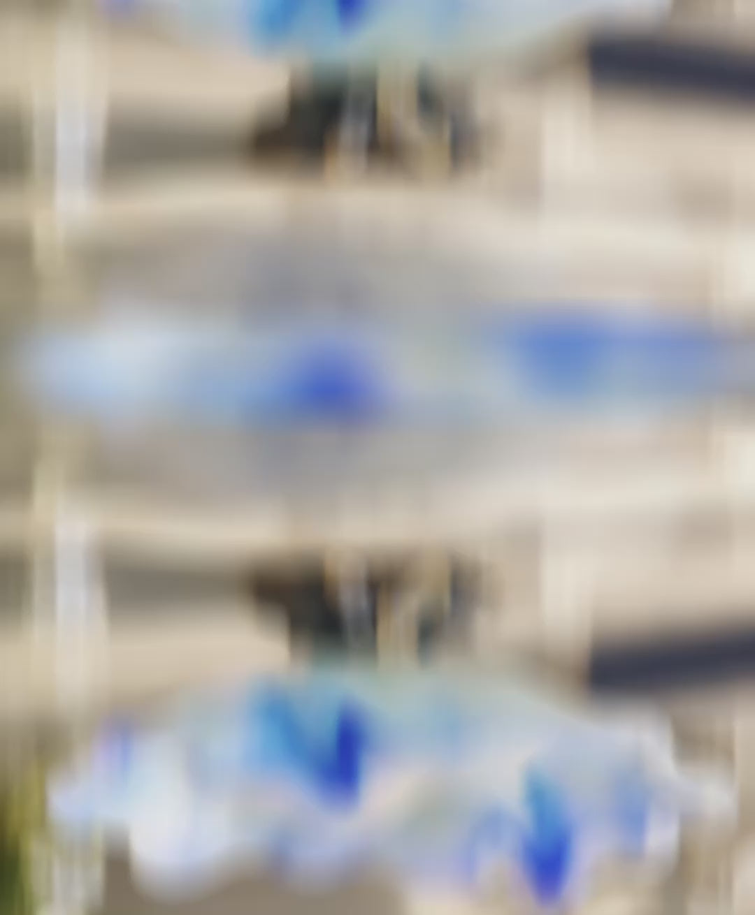 Coupe en verre d'art Murano — Arte Kristall Mery, bleu opalin marbré
