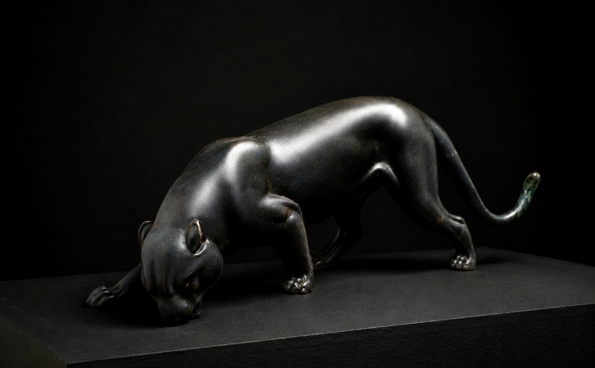 Panthère noire décorative – Sculpture contemporaine
