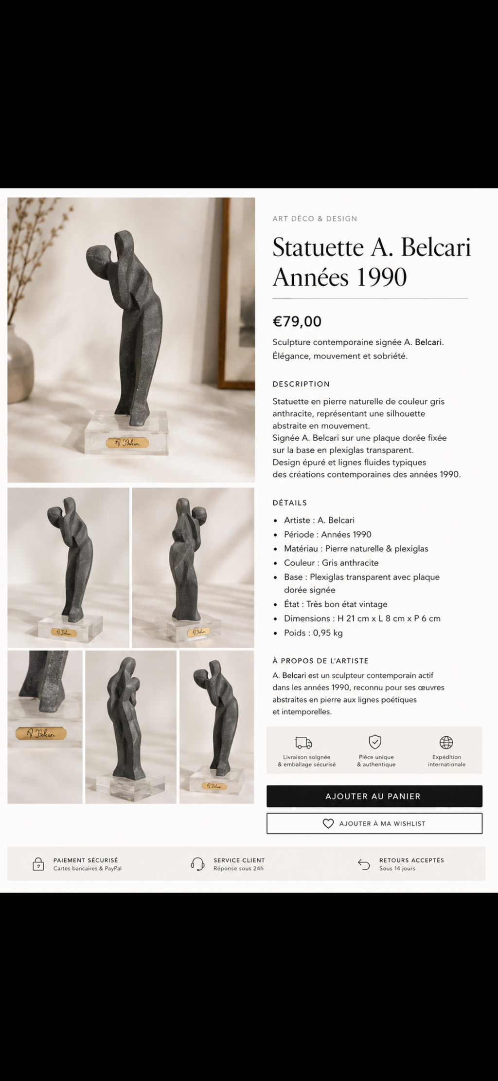 Statuette A. Belcari — Années 1990